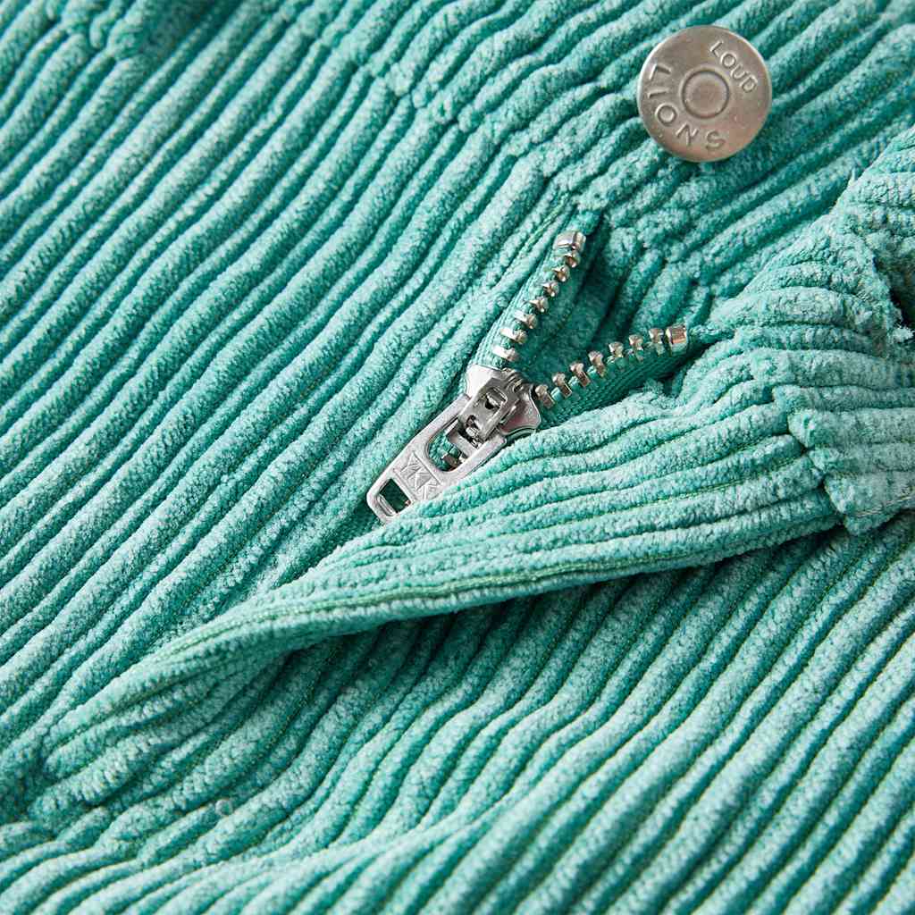 Pantalon enfant en velours côtelé vert menthe 92