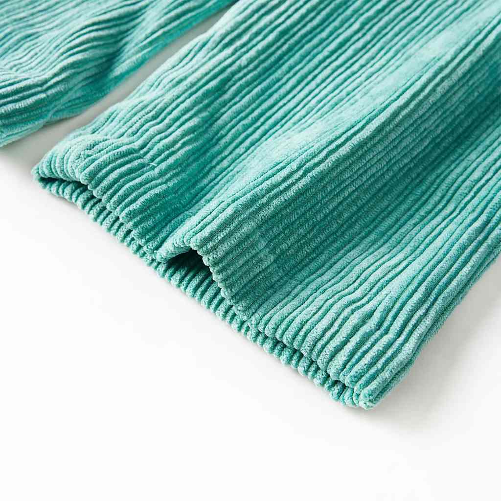 Pantalon enfant en velours côtelé vert menthe 92