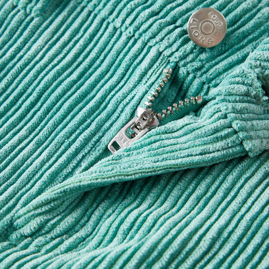 Pantalon enfant en velours côtelé vert menthe 128