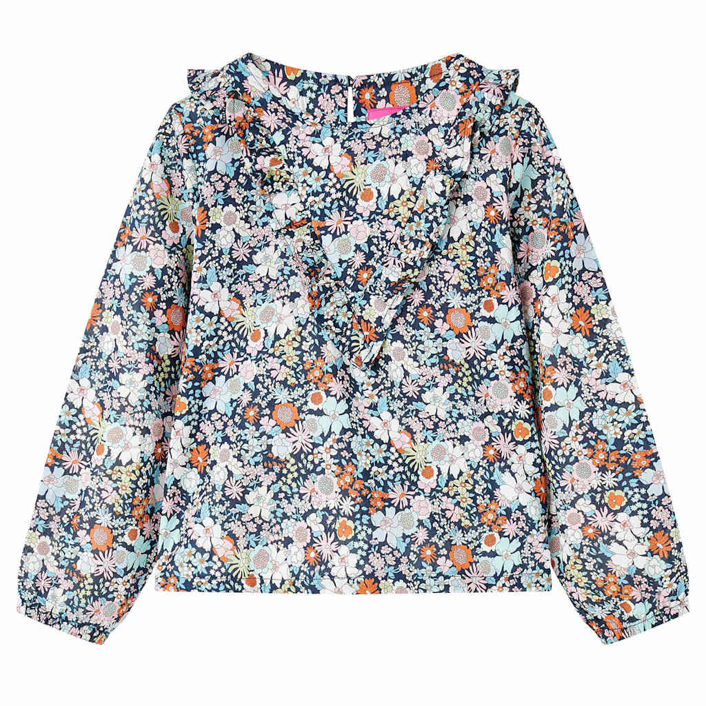 Kids' Long-Sleeve Blouse Dark Blue 104