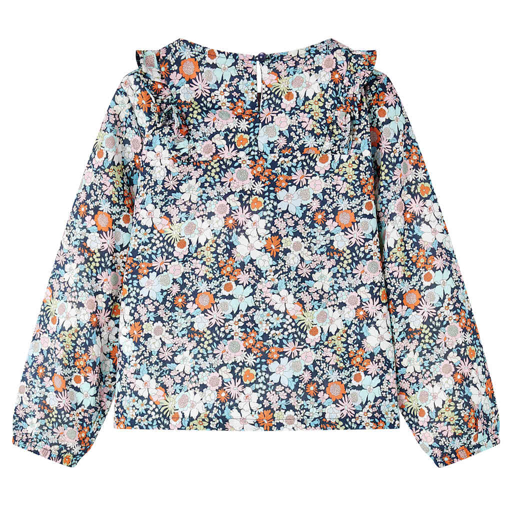 Kids' Long-Sleeve Blouse Dark Blue 104