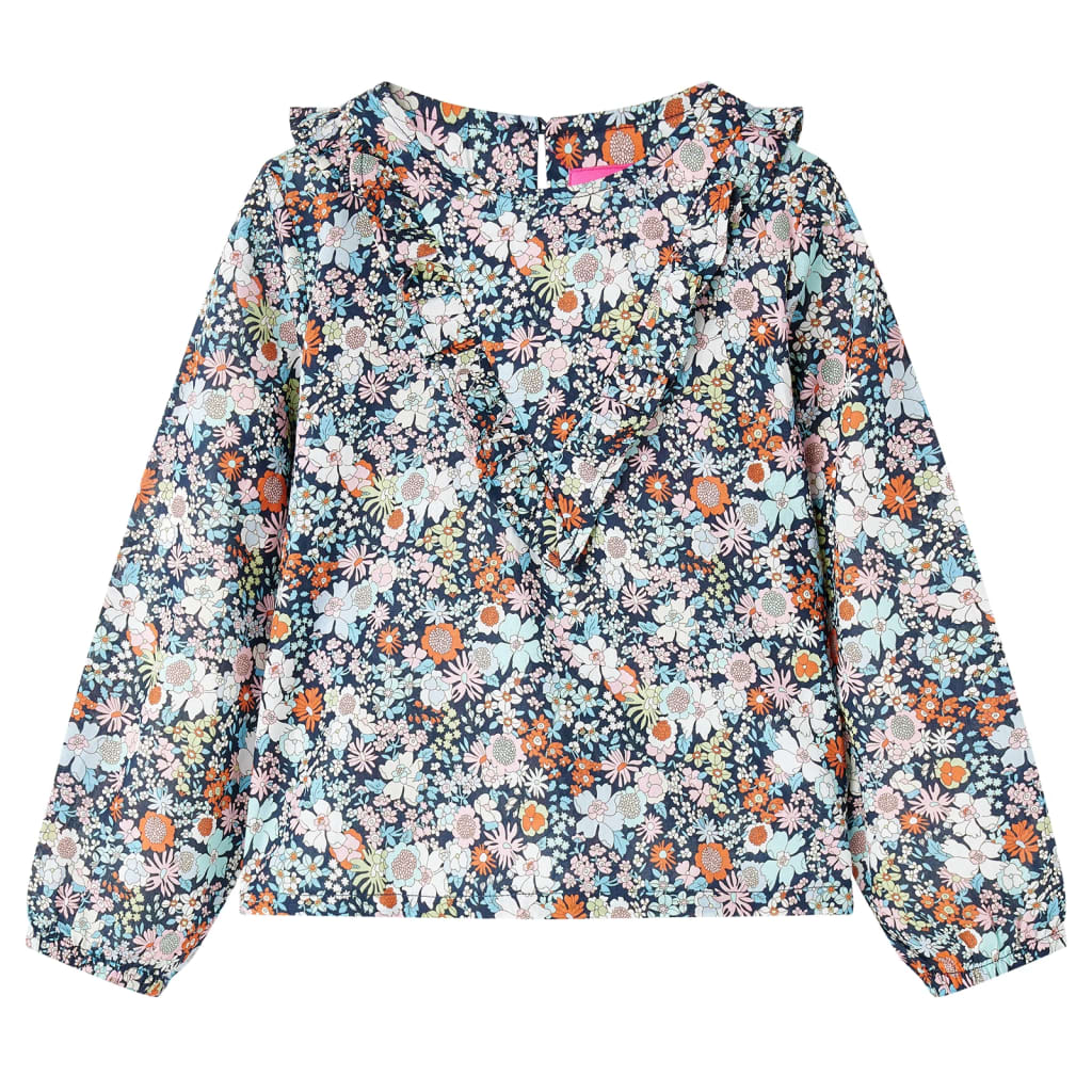 Children's Long-Sleeve Blouse Dark Blue 128