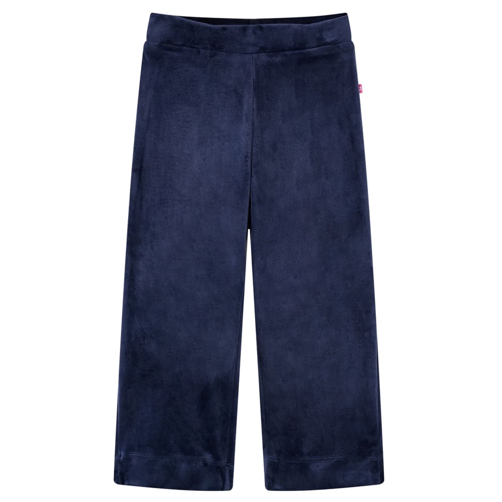 Kids' Velvet Trousers Dark Blue 92