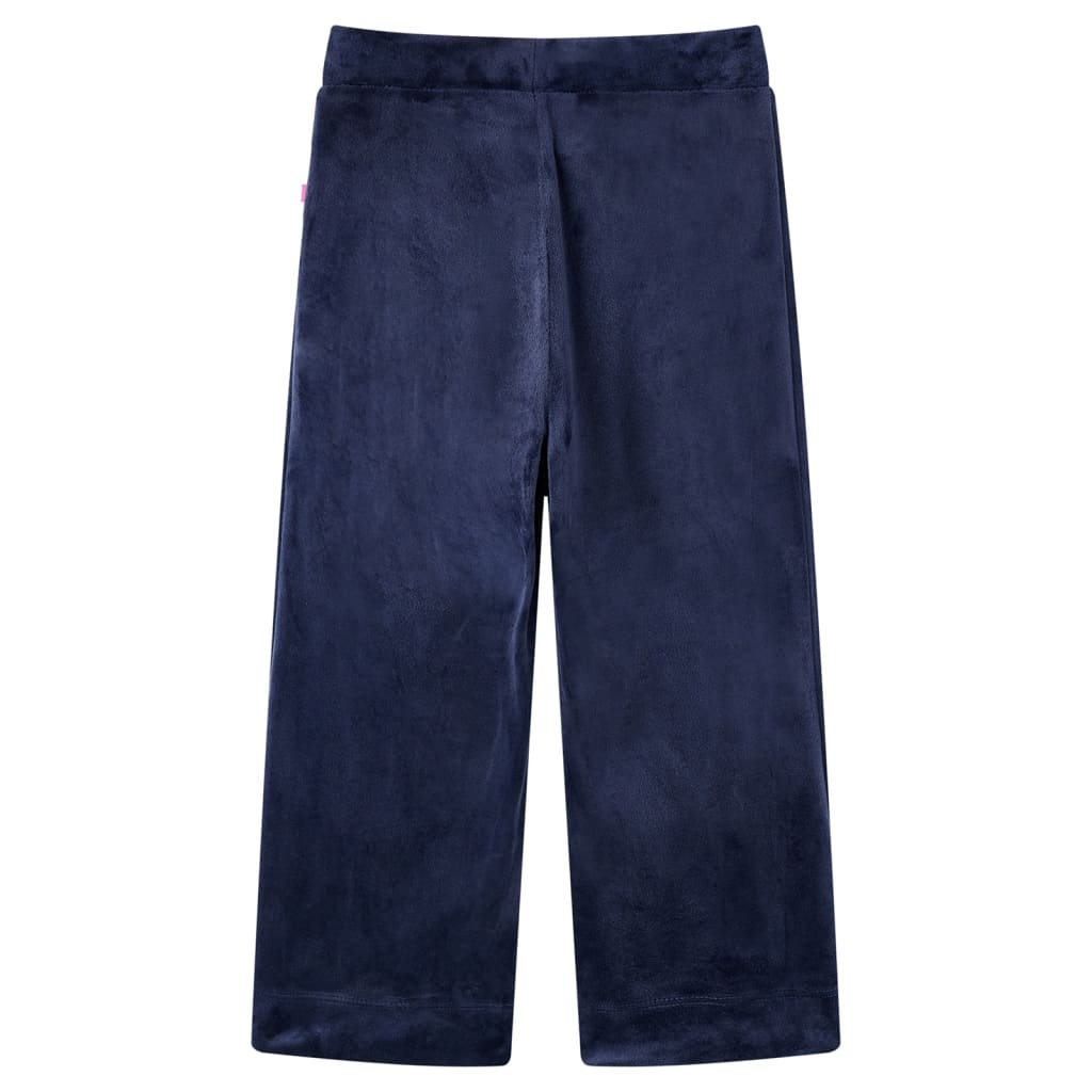 Kids' Velvet Trousers Dark Blue 92
