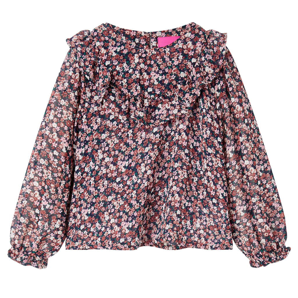 Children's Long-Sleeve Blouse Dark Pink 104