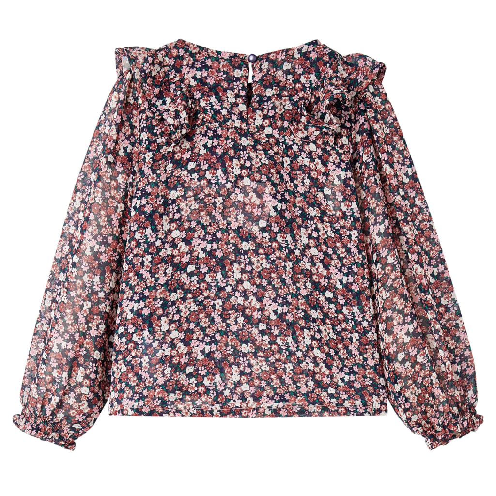 Kids' Long-Sleeved Blouse Dark Pink 128
