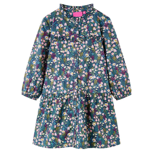 Kinderkleid mit Langen Ärmeln Dunkelblau 104