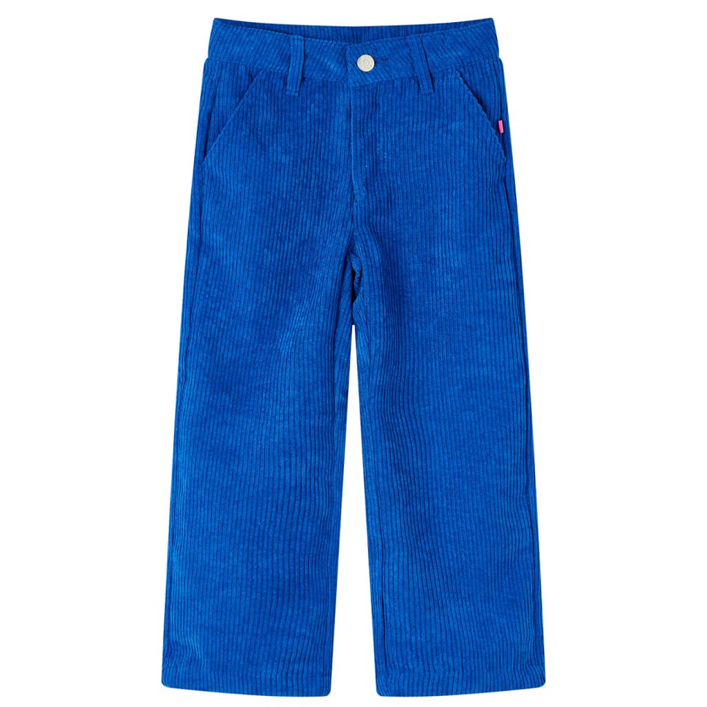 Kids' Corduroy Trousers Cobalt Blue 104