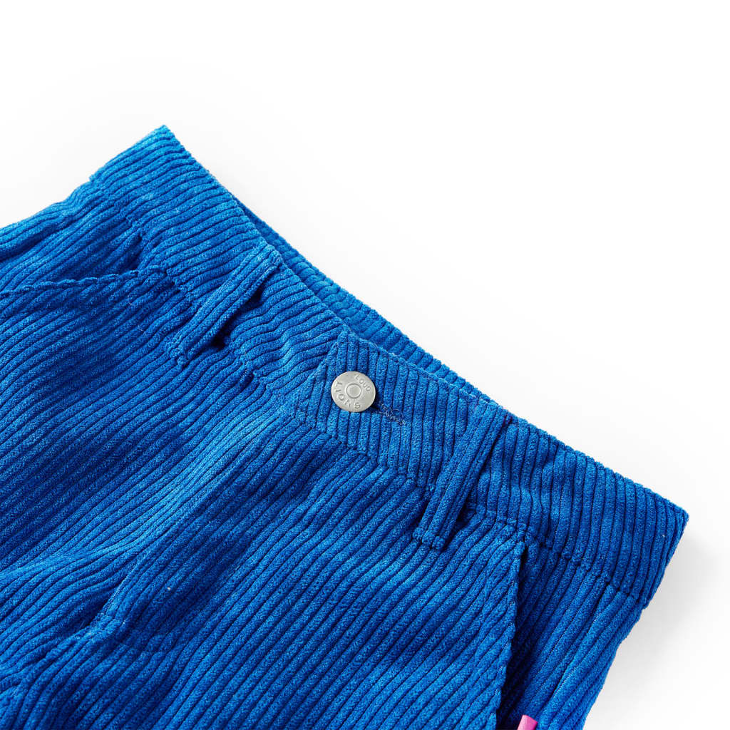 Kids' Corduroy Trousers Cobalt Blue 104