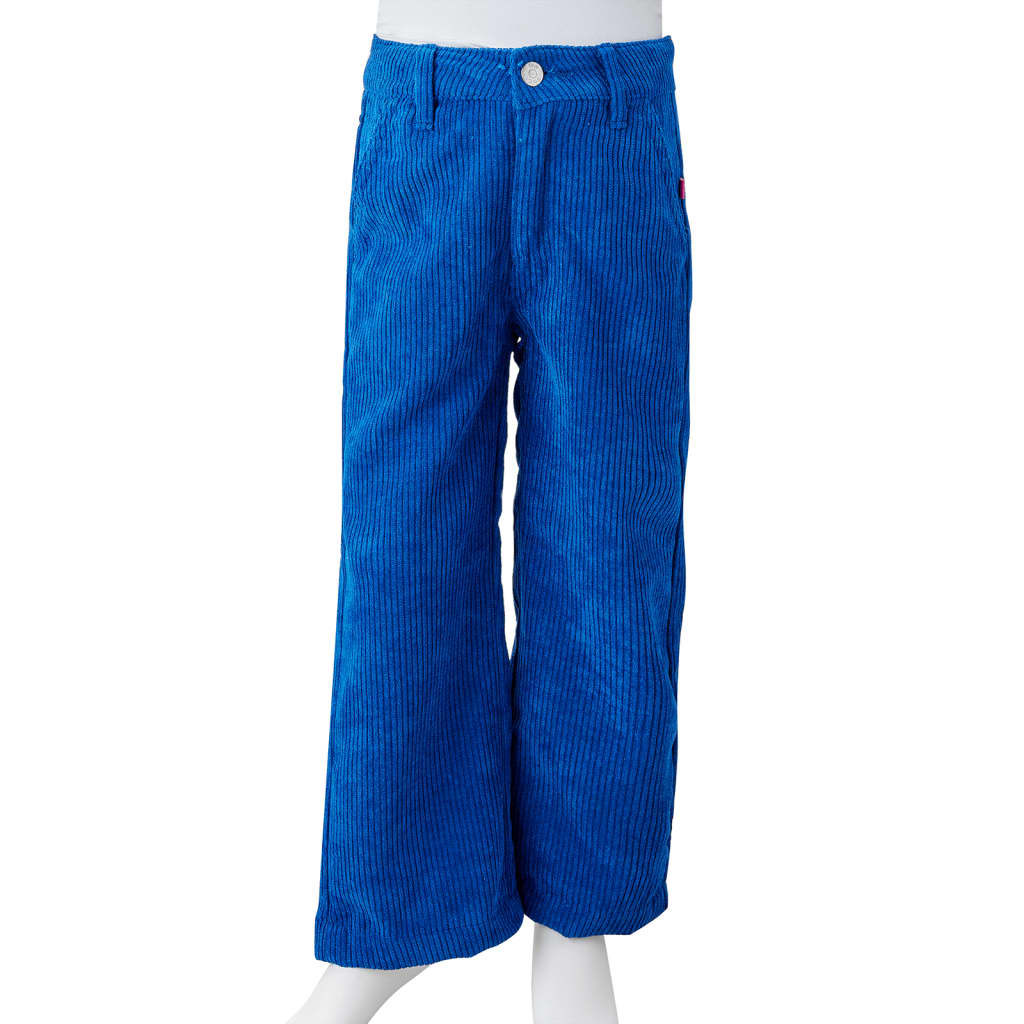 Kids' Corduroy Trousers Cobalt Blue 104