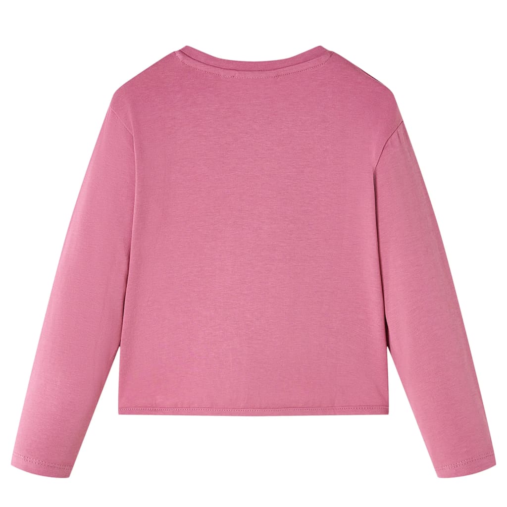 T-shirt manches longues enfant rose framboise 104