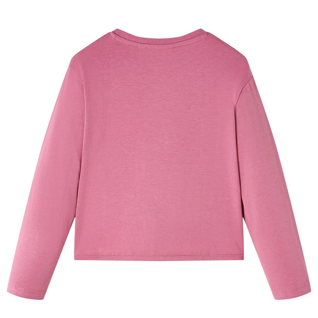 T-shirt manches longues enfant rose framboise 116