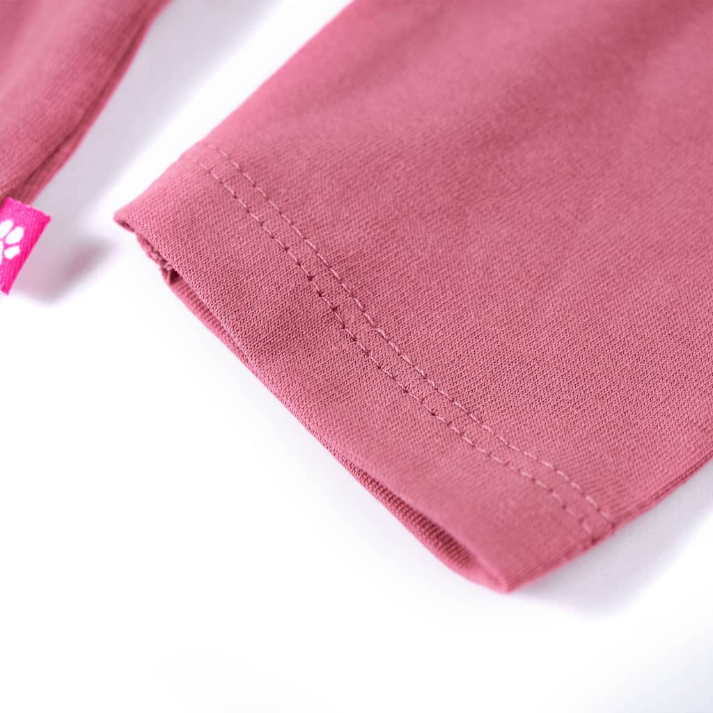 T-shirt manches longues enfant rose framboise 116