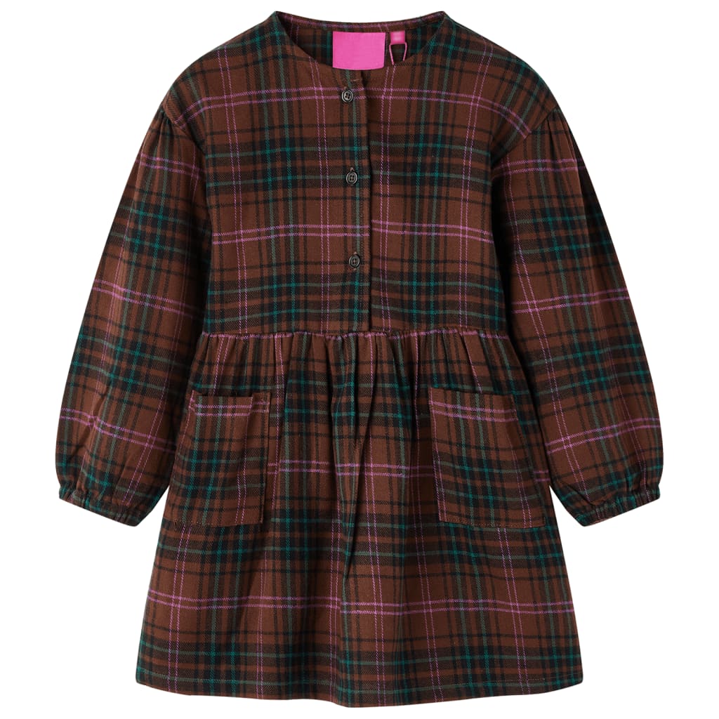 Children's Dress with Long Sleeves Cognac 92
