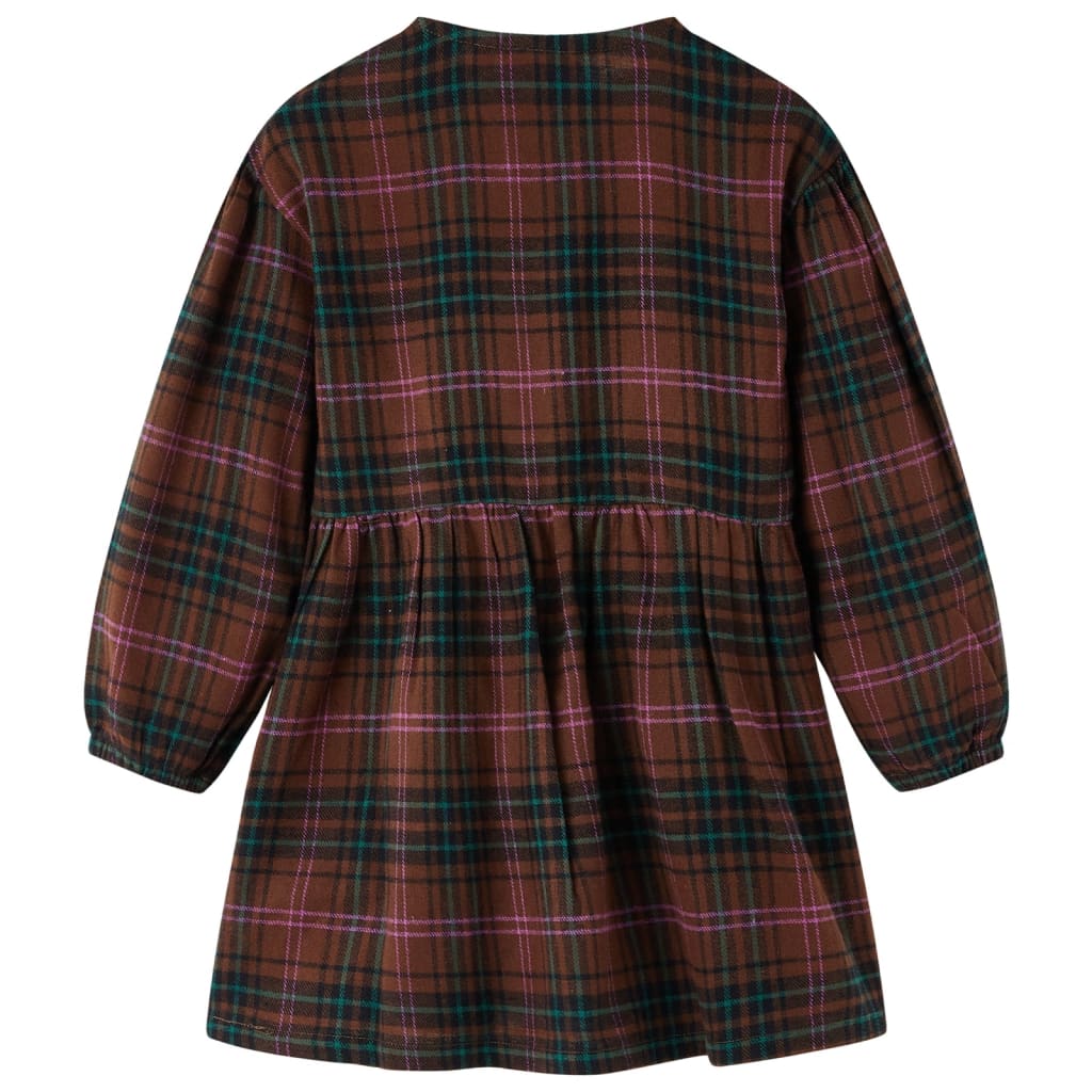 Children's Dress with Long Sleeves Cognac 92
