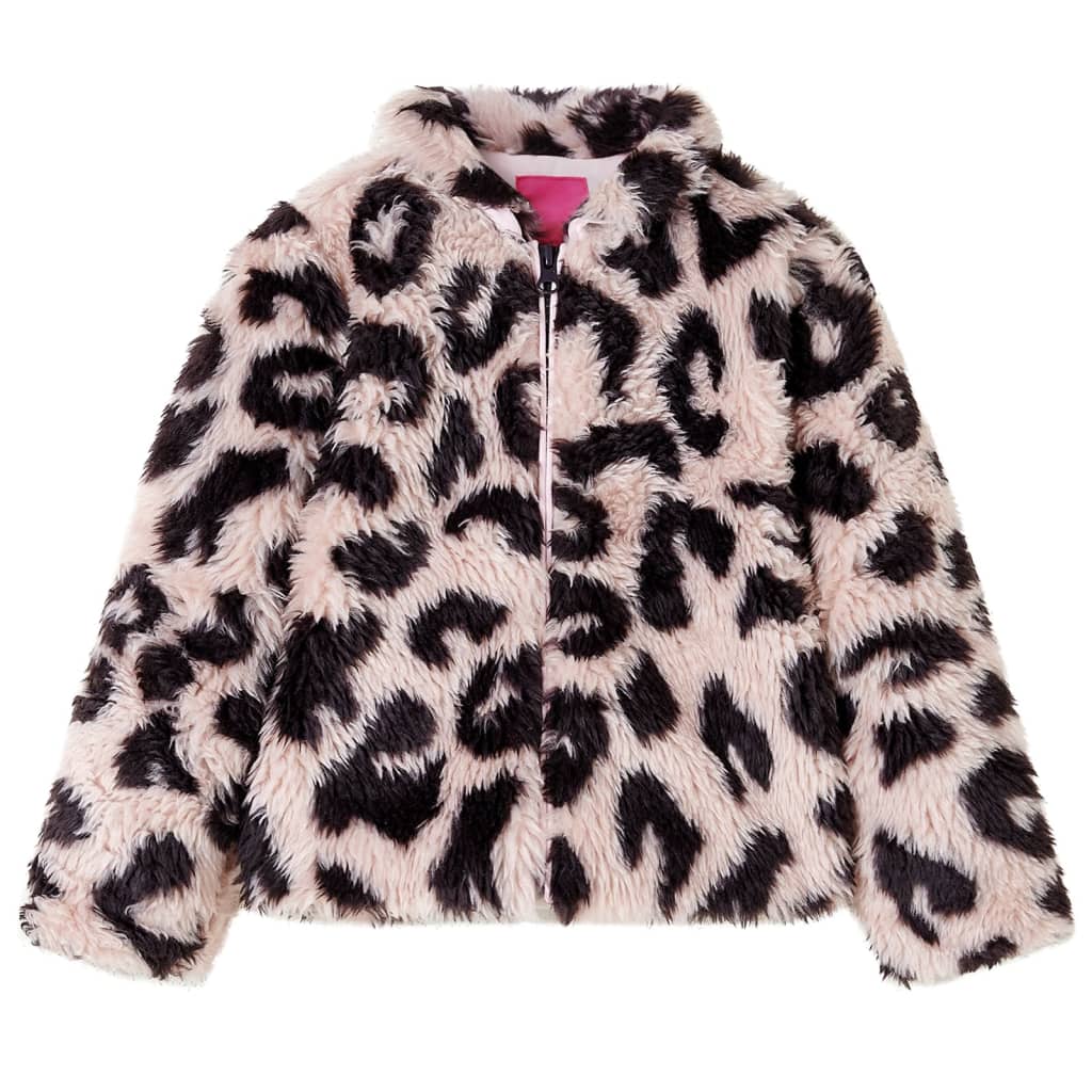 Manteau enfant fausse fourrure rose clair 116