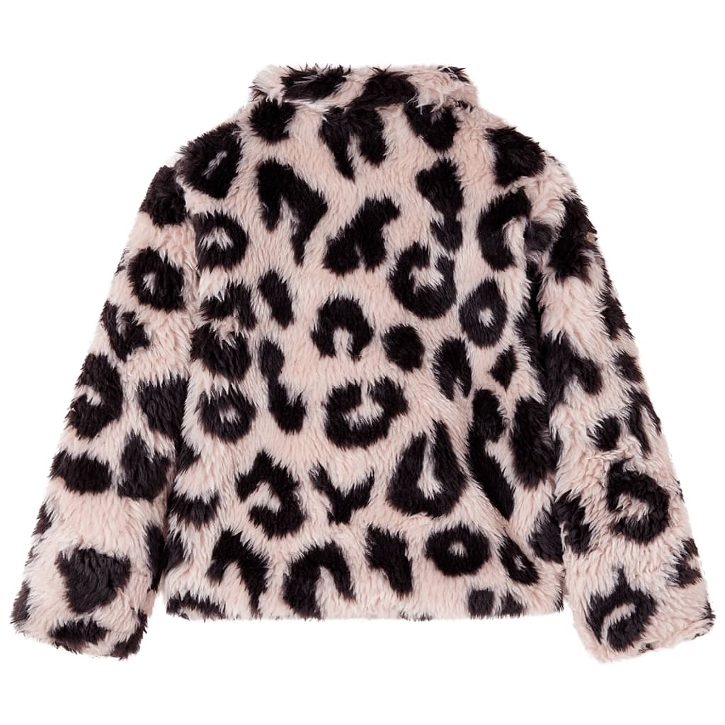 Manteau enfant fausse fourrure rose clair 116