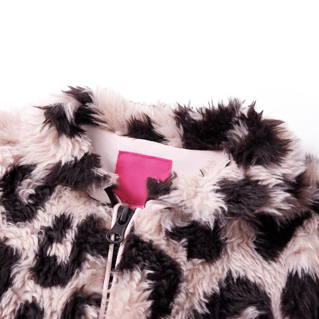 Manteau enfant fausse fourrure rose clair 116
