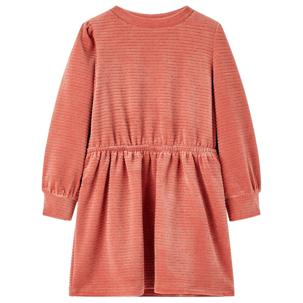 Robe enfant manches longues rose moyen 92
