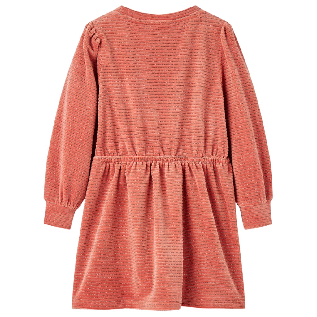 Robe enfant manches longues rose moyen 92