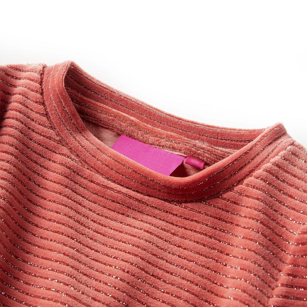 Robe enfant manches longues rose moyen 92