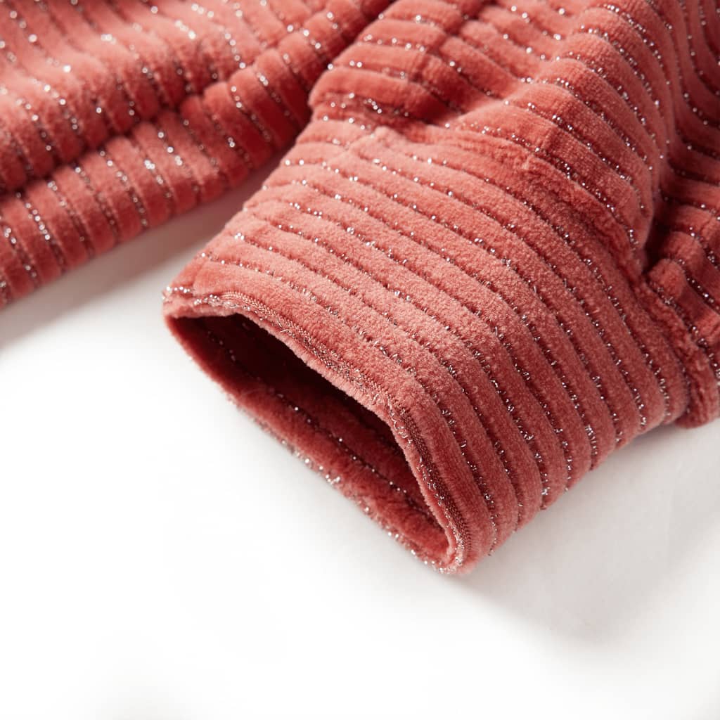Robe enfant manches longues rose moyen 92