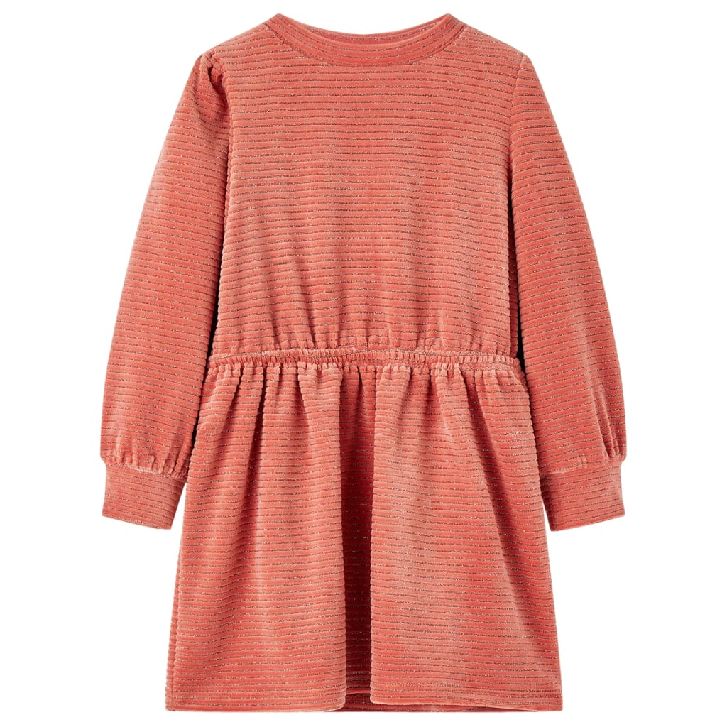 Girls' Long-Sleeved Dress Medium Pink 128