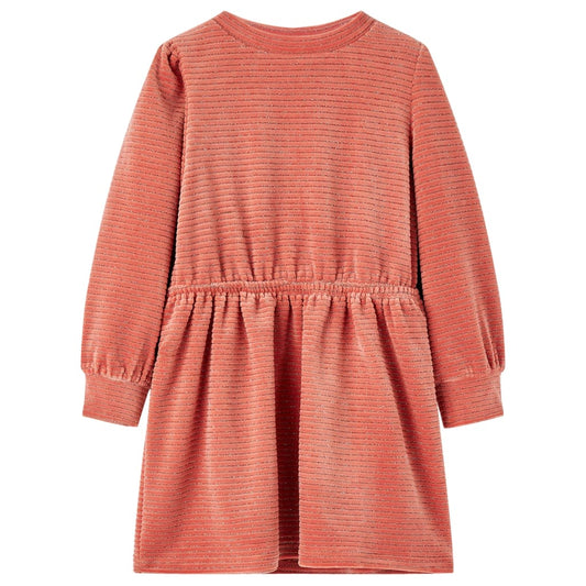 Girls' Long-Sleeved Dress Medium Pink 128