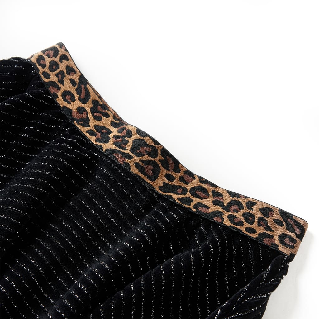 Jupe d'enfant avec ceinture imprimé léopard Noir 128