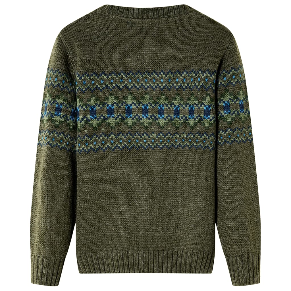 Knitted Khaki Children's Sweater 128