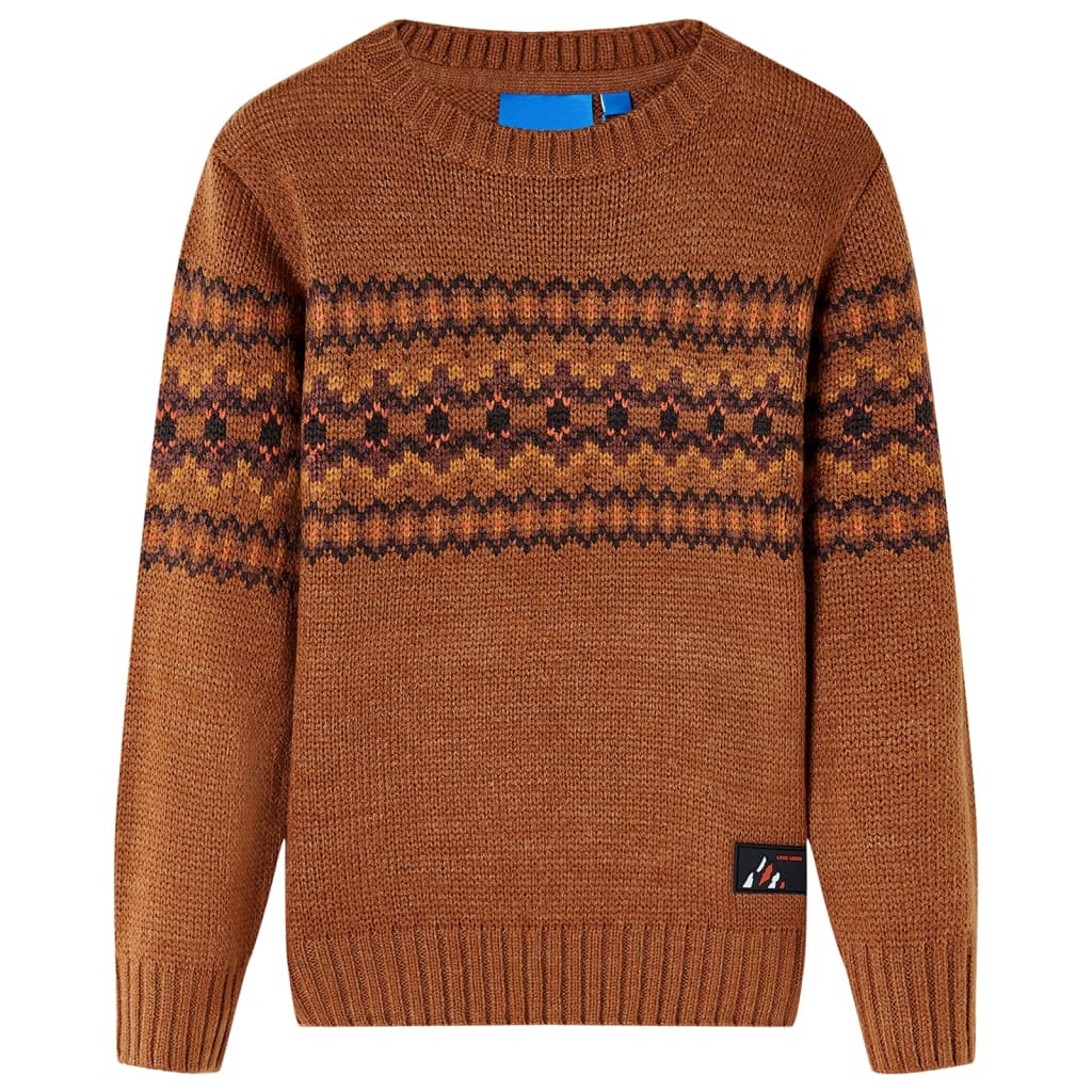 Knitted Children's Sweater Cognac 92