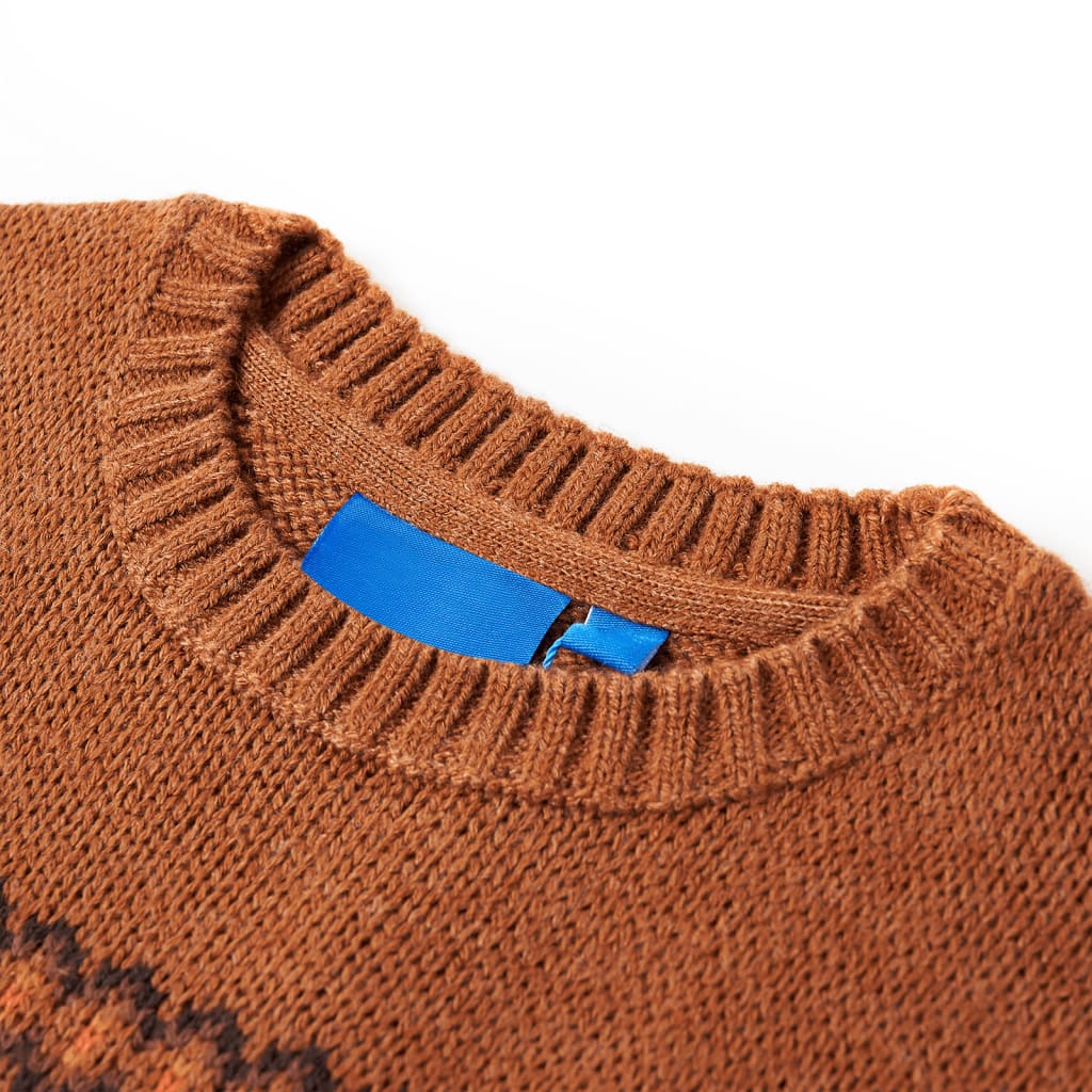Knitted Children's Sweater Cognac 92