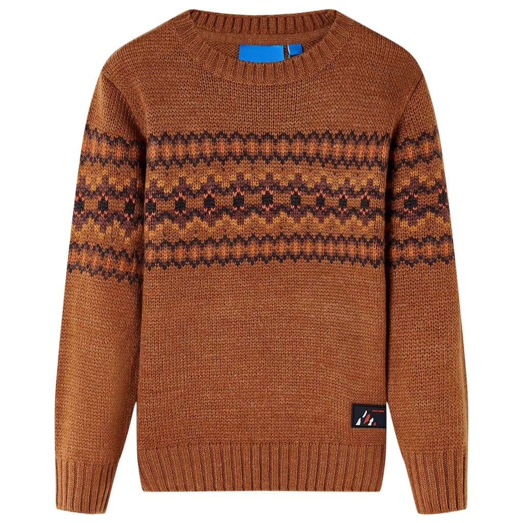 Children's Knitted Sweater Cognac 116