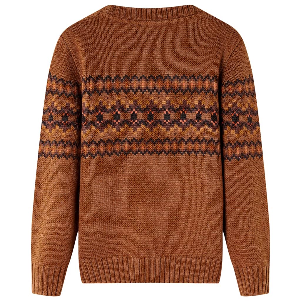 Knitted Children's Sweater Cognac 128