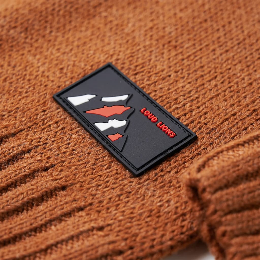 Knitted Children's Sweater Cognac 128