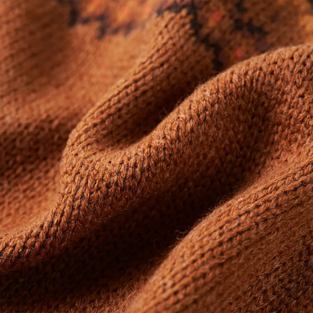 Knitted Children's Sweater Cognac 128
