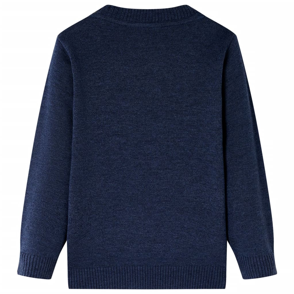 Pull enfant tricoté bleu marine 104