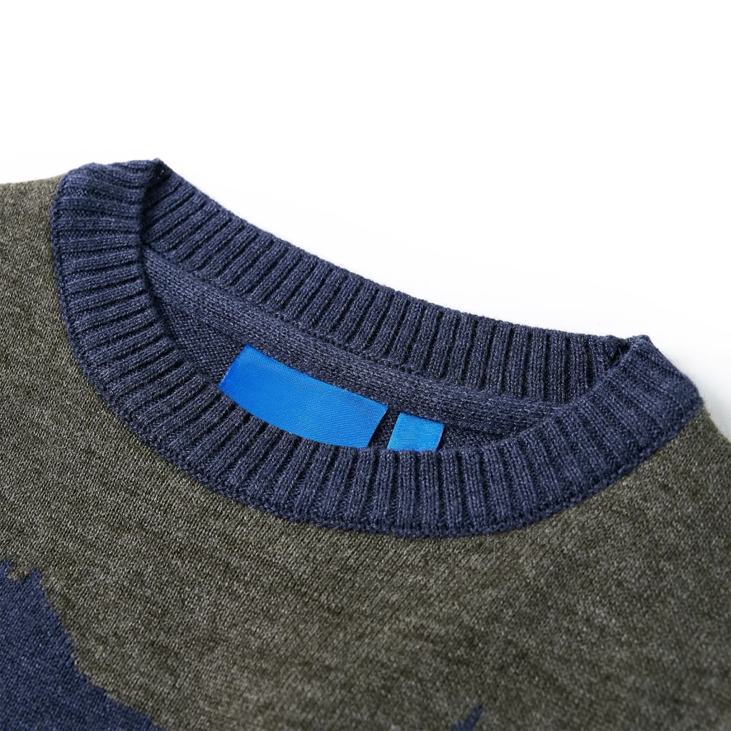 Pull enfant tricoté bleu marine 104