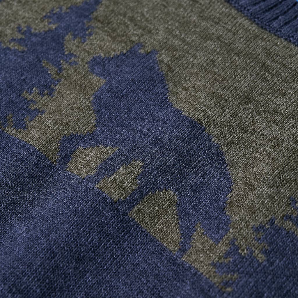 Pull enfant tricoté bleu marine 104