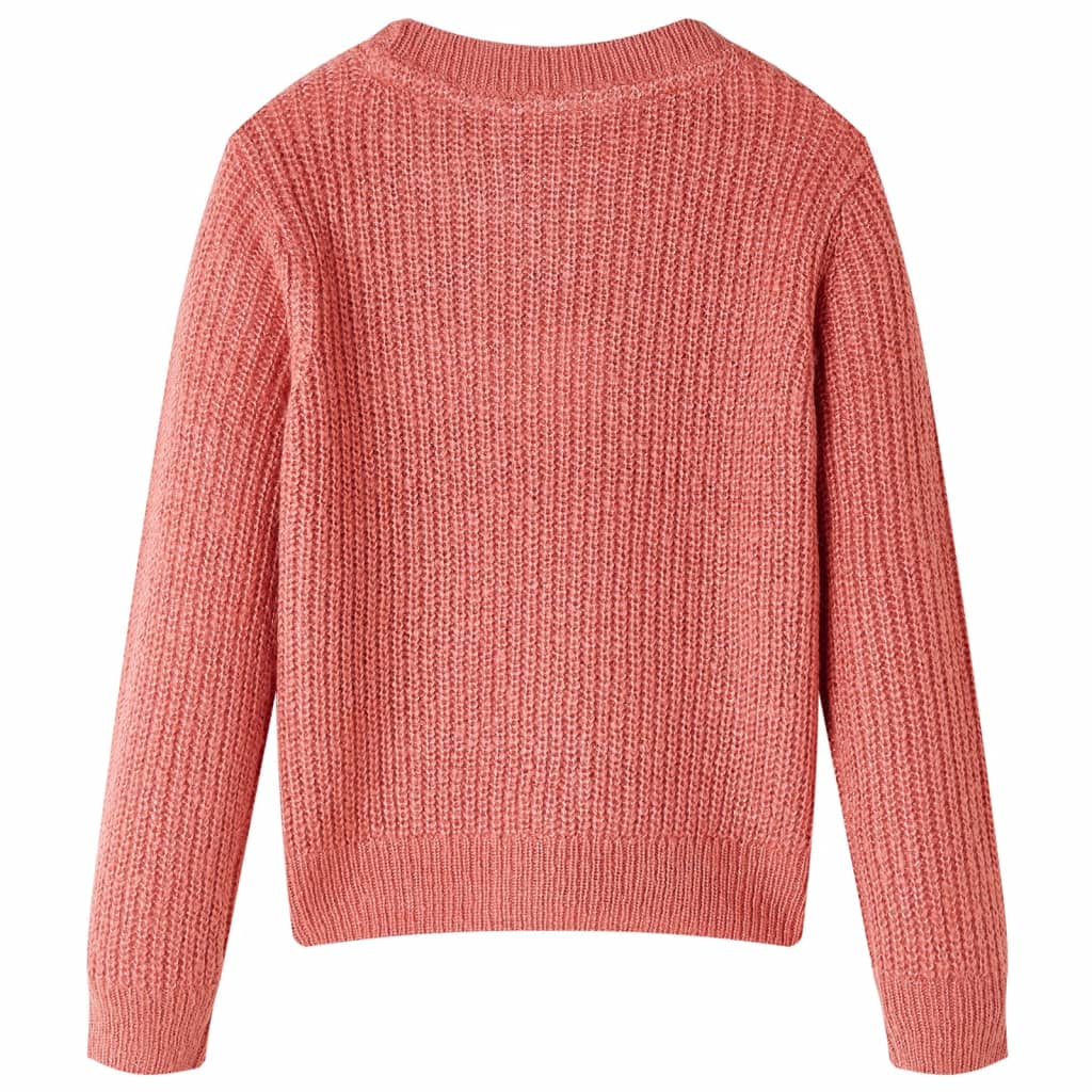 Knitted Children's Sweater Medium Pink 128