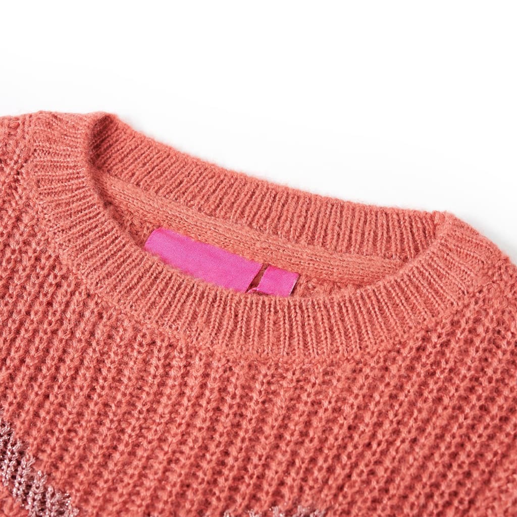 Knitted Children's Sweater Medium Pink 128