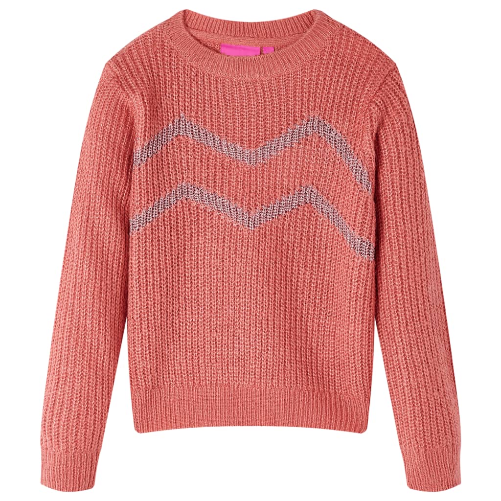 Children's Jumper Knitted Medium Pink 140