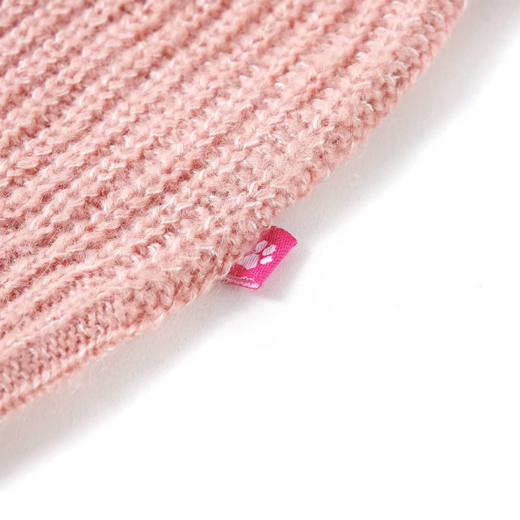 Gilet sans manches tricoté pour enfant rose clair 104