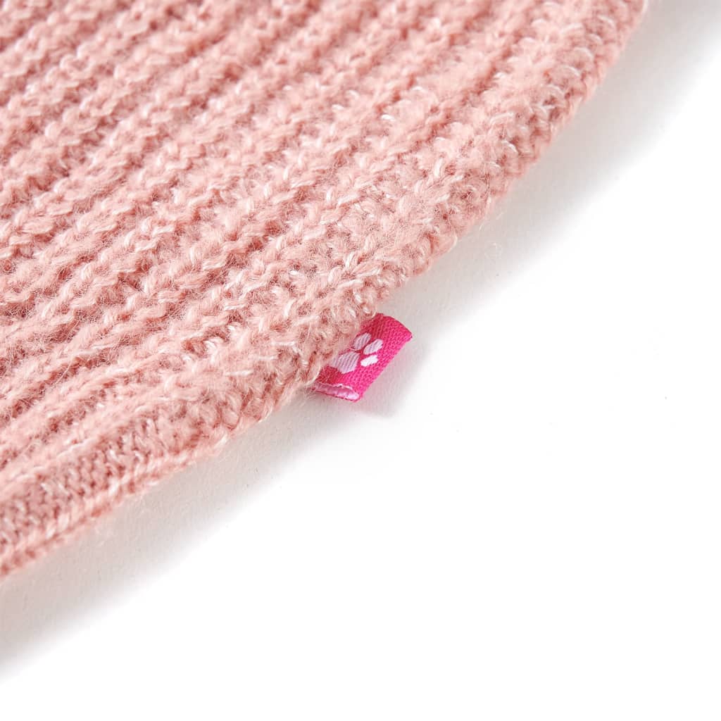 Gilet pull tricoté pour enfant rose clair 116