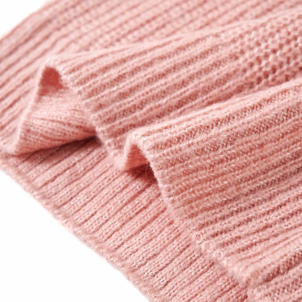 Gilet pull tricoté pour enfant rose clair 116