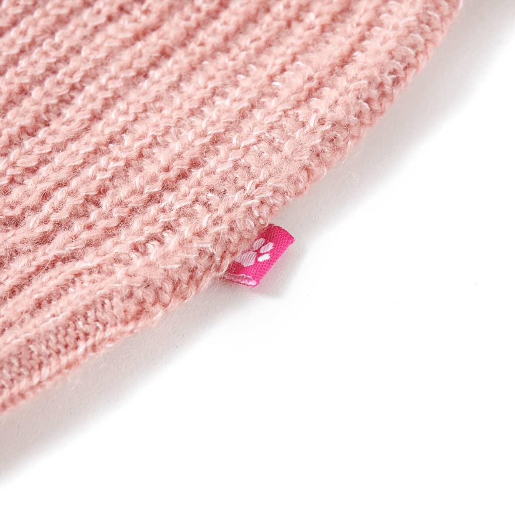 Gilet-pull enfant tricoté rose clair 128