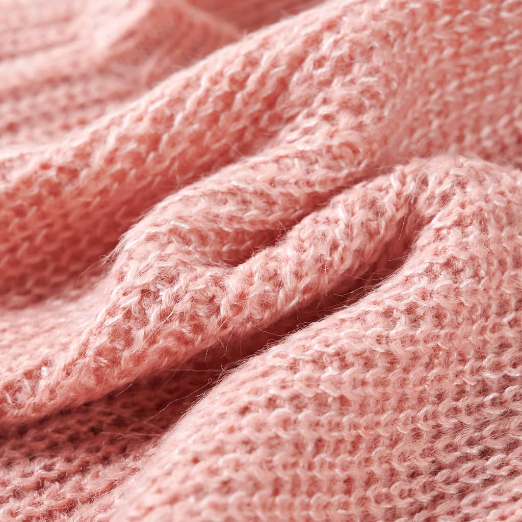 Gilet-pull enfant tricoté rose clair 128