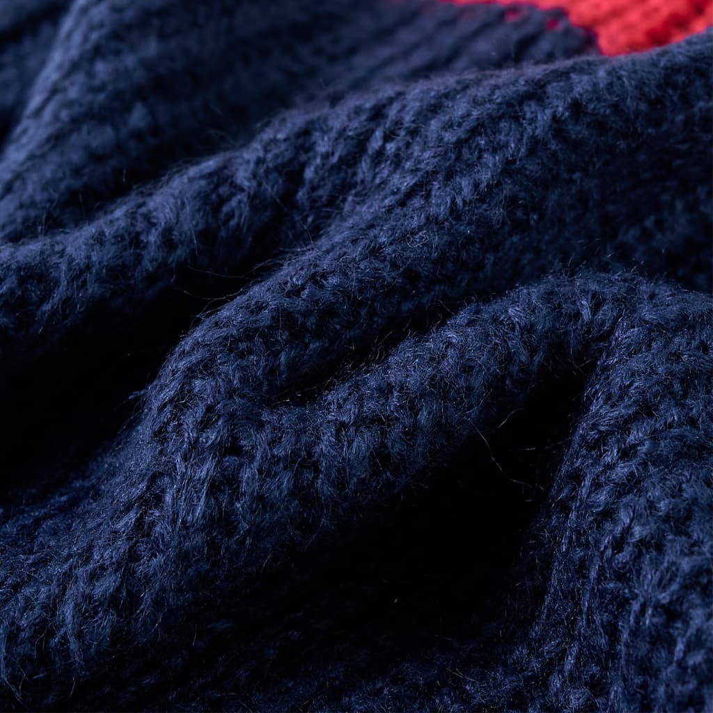 Kids' Knitted Jumper Navy Blue 116