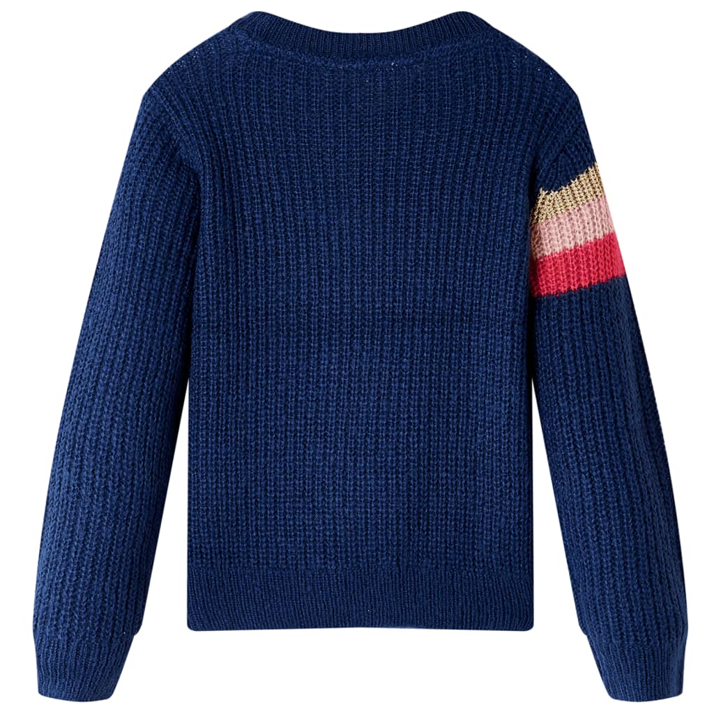 Knitted Children's Sweater Navy Blue 140