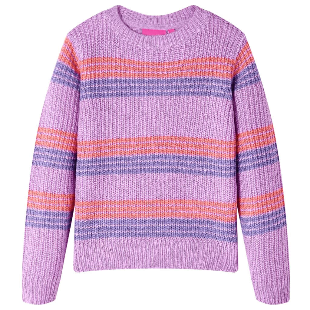 Children's Striped Knitted Sweater Purple and Pink 104